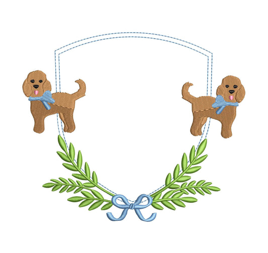 Cute Dog Machine Embroidery File for Banner | 6 sizes