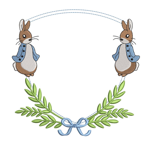 Peter Rabbit Machine Embroidery File for Banner | 6 sizes