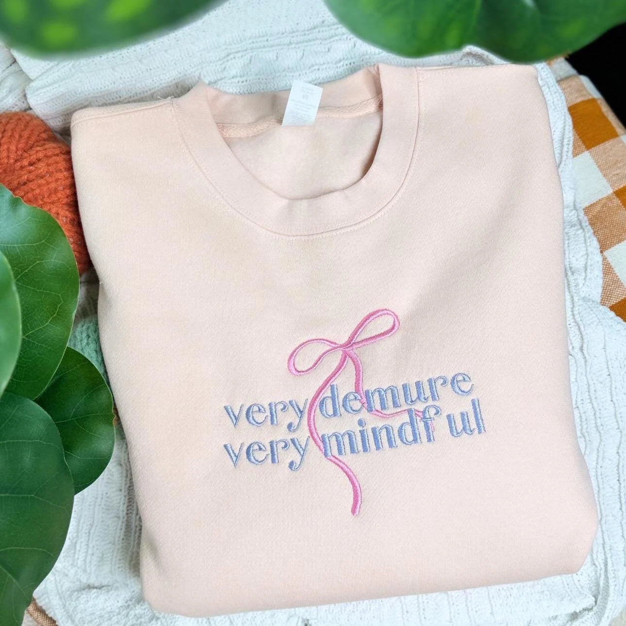 Very Demure Very Mindful EMBROIDERED Sweatshirt Crewneck or Hoodie