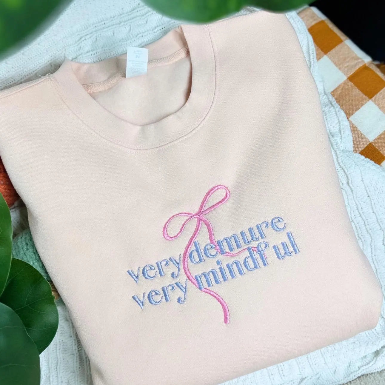 Very Demure Very Mindful EMBROIDERED Sweatshirt Crewneck or Hoodie